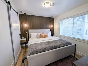 1 bedroom, iron/ironing board, travel crib, free WiFi