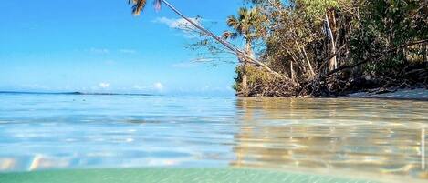 Nära stranden, solstolar och strandhanddukar