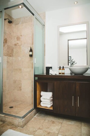 Hair dryer, towels