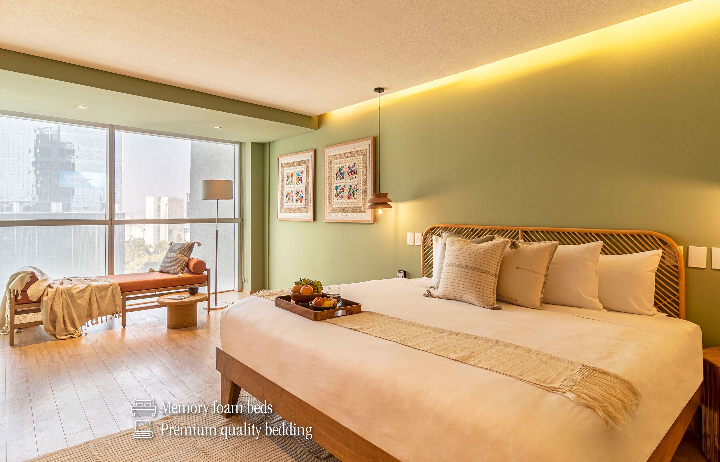 ملاءات للفراش لا تسبب الحساسية وخزنة داخل الغرفة