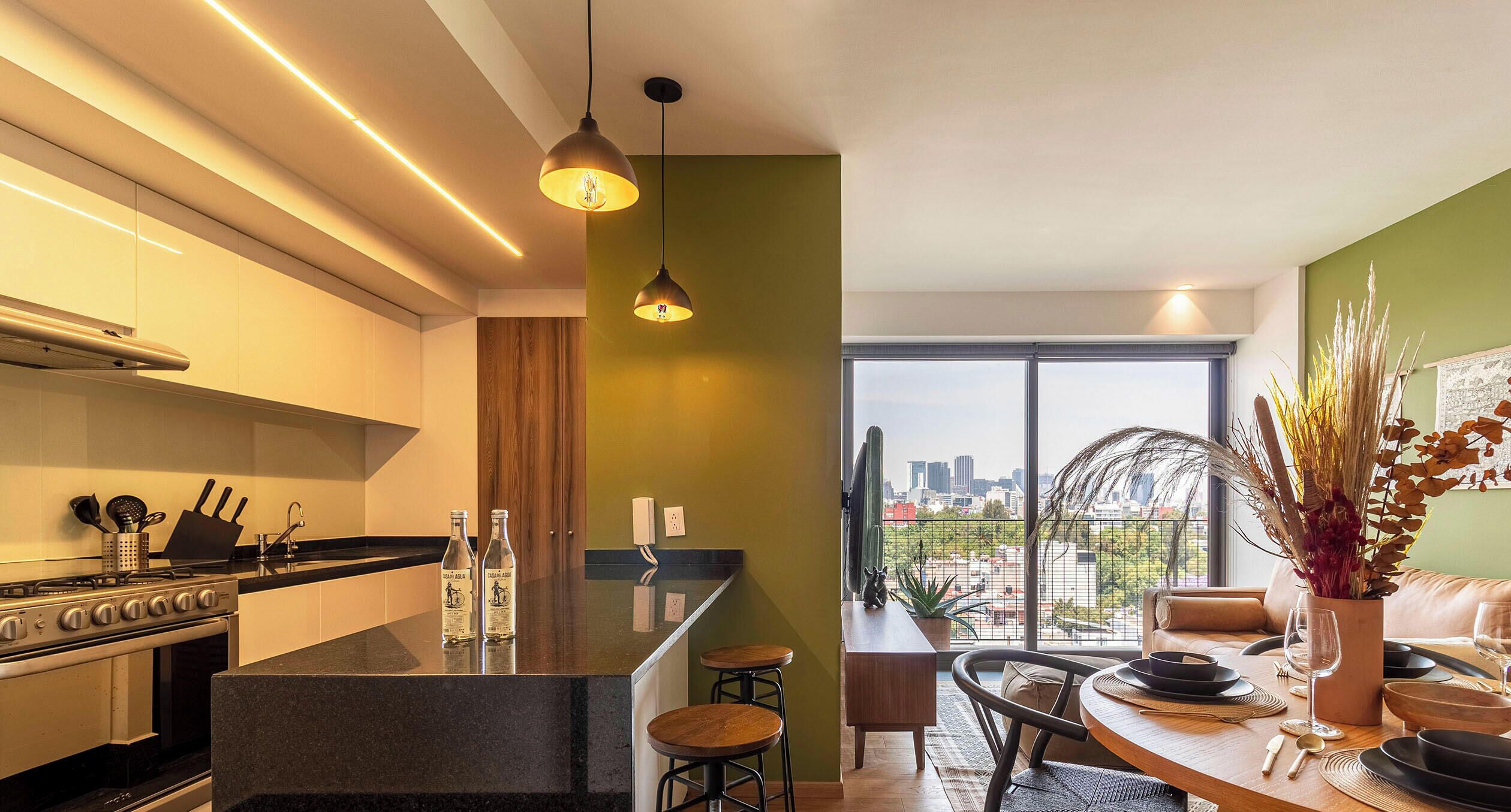 Grand Apartment, City View | Living area | 52-inch LED TV with cable channels, TV, heated floors