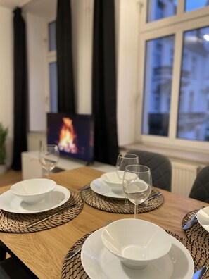 Dining - Modern vacation apartment in the Kurhaus (Bad Rothenfelde)