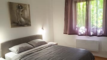 2 slaapkamers, een strijkplank/strijkijzer, wifi, beddengoed