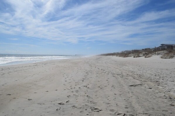 Playa en los alrededores y camastros 