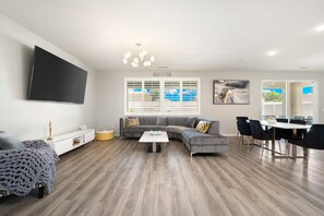 Smart TV, fireplace, video games, books