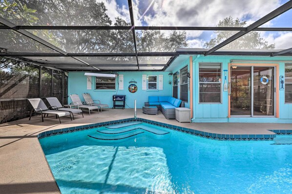 A heated pool