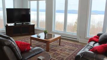 Télévision, cheminée