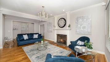 TV, fireplace, table tennis