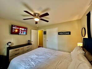 2 bedrooms, iron/ironing board, travel cot, WiFi