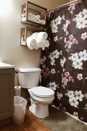 Free toiletries, hair dryer