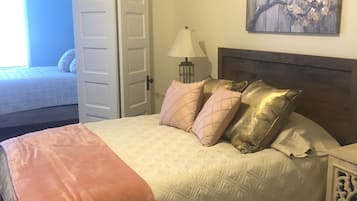 2 bedrooms, iron/ironing board, WiFi, bed sheets