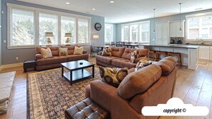 TV, fireplace, DVD player