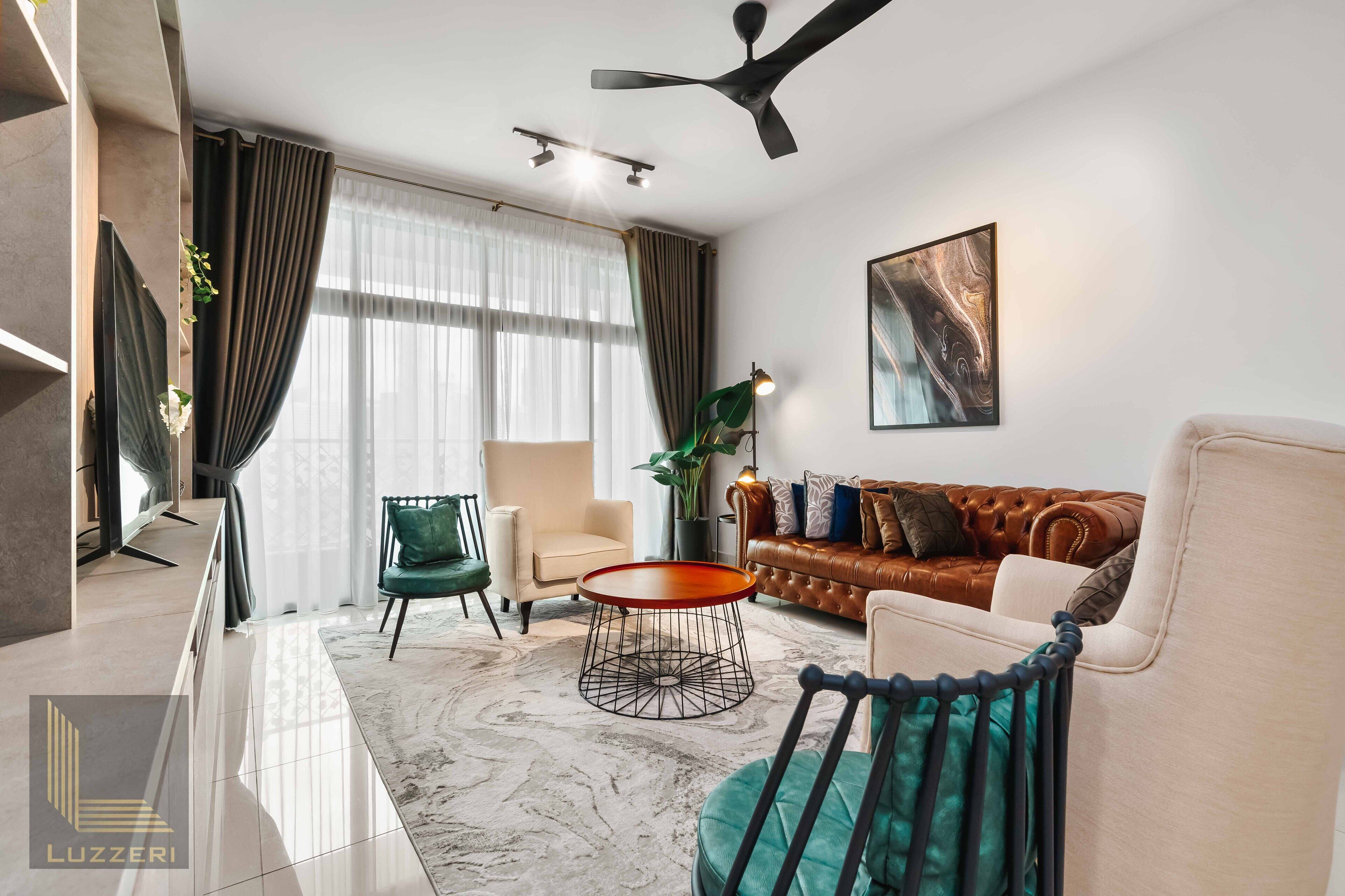 Royal-Apartment, 3 Schlafzimmer, Stadtblick | Wohnbereich