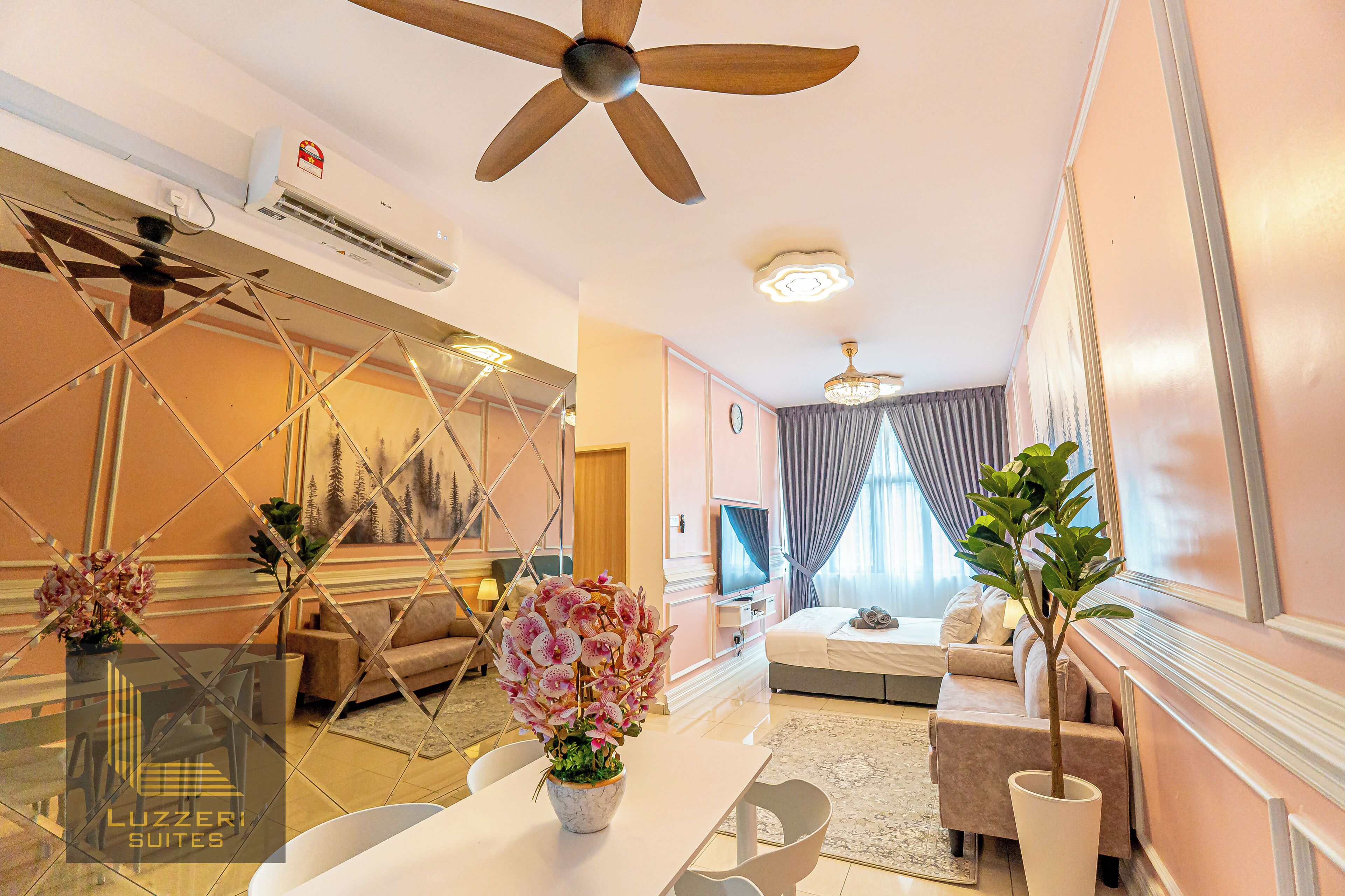 Estudio de luna de miel | Área de sala de estar