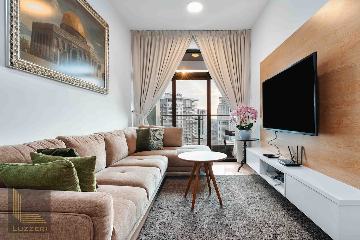 Luxe appartement, 3 slaapkamers, uitzicht op stad | 3 slaapkamers, donzen dekbedden, verduisterende gordijnen