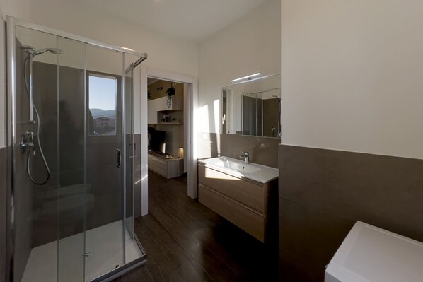 Shower, hair dryer