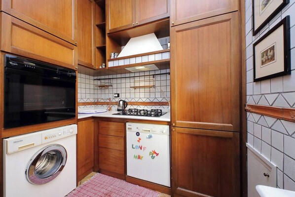 Fridge, oven, stovetop, dishwasher