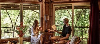 Bamboo Bliss: Ocean Views & Waterfalls Await!