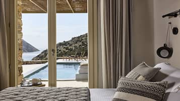 Suite, Private Pool, Sea View | In-room safe, blackout drapes, soundproofing, iron/ironing board