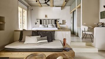 Suite, Private Pool, Sea View | Living area