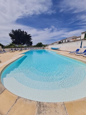 屋外プール、温水プール