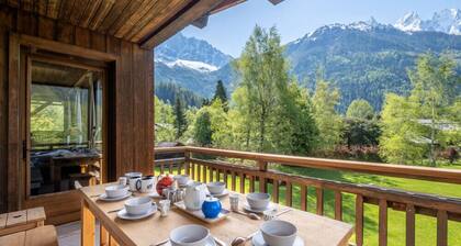 Chalet familial et vue Mont Blanc sublime