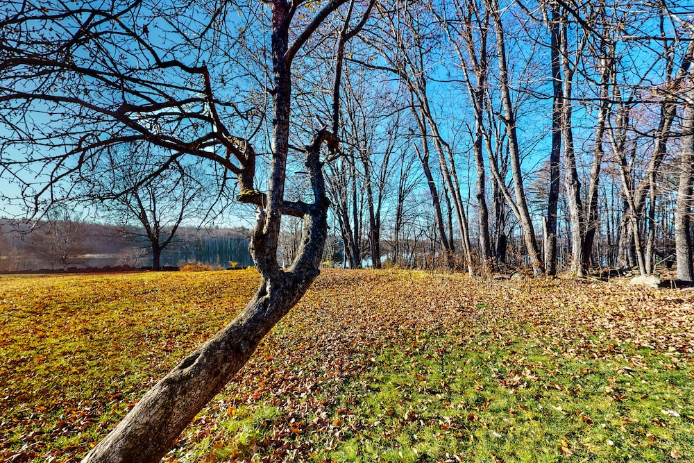 Charming, lakefront dogfriendly home with a firepit, dock, & fast WiFi