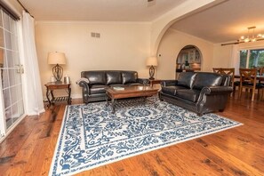 TV, fireplace - 40 Acres w/Waterfalls, Vineyard, Stream, 5 bedroom (Moravian Falls)