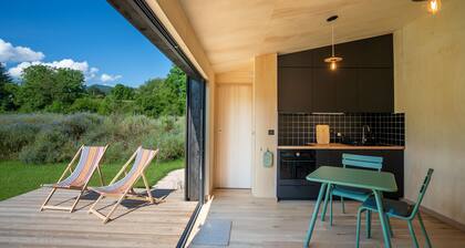 AQUà : tiny house 2 personnes tout confort avec vue au pied des Pyrénées