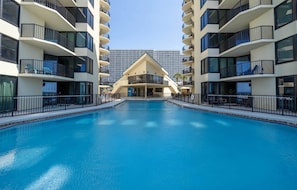 Outdoor pool, a heated pool