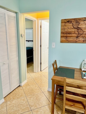 2 bedrooms, iron/ironing board, travel crib, WiFi