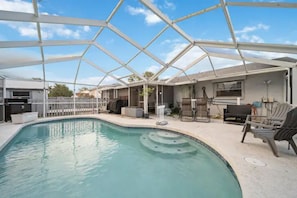 Una piscina riscaldata