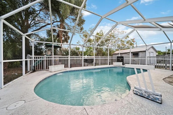 A heated pool
