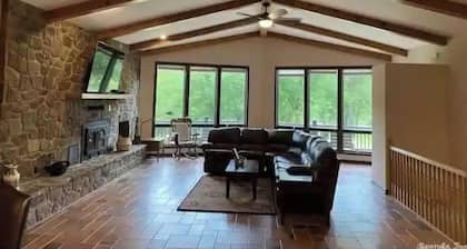 Riverfront Lodge on 10 Acres with Large Dock