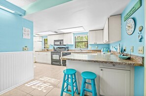 Villa, 2 Bedrooms | Private kitchen | Fridge, coffee/tea maker, toaster - Sunset Beach 2 Bedroom Villa by RedAwning (Holmes Beach)