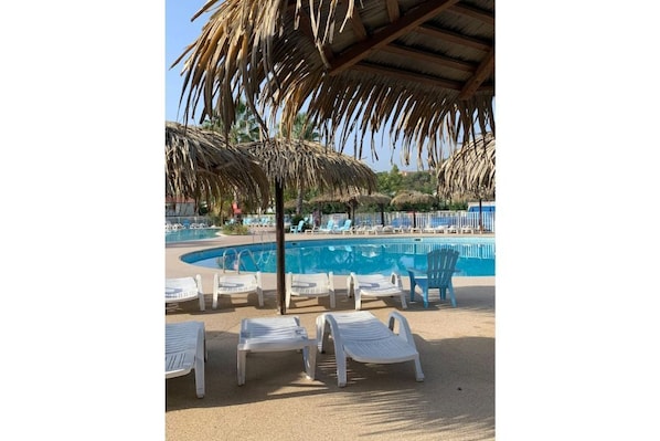 Outdoor pool, a heated pool