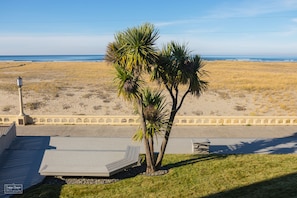 Utsikt mot strand/hav