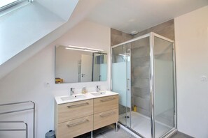 Shower, hair dryer