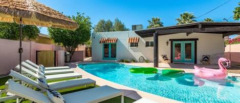 A heated pool