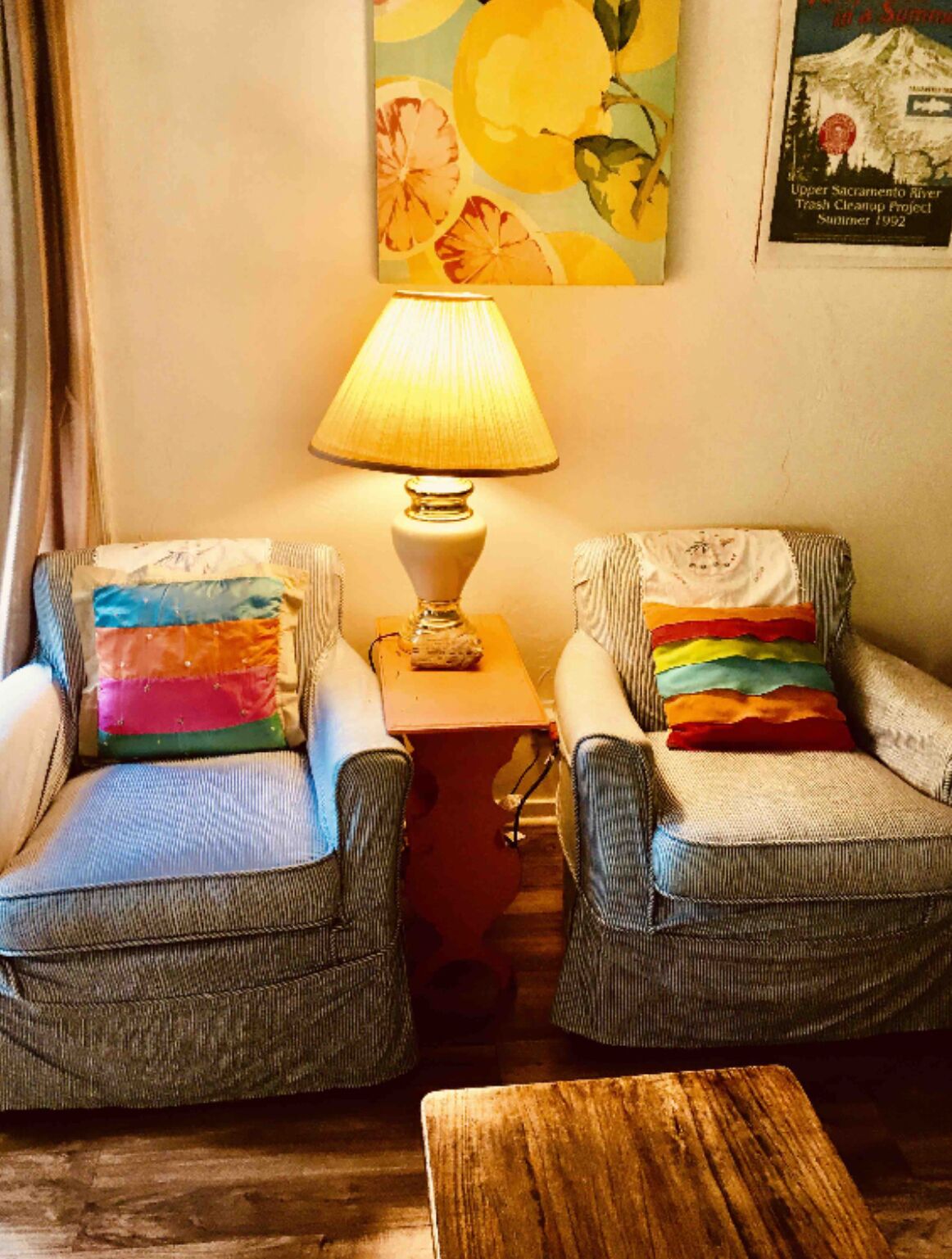 TV, DVD player, books, video library