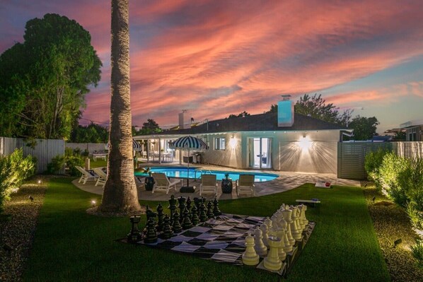 A heated pool