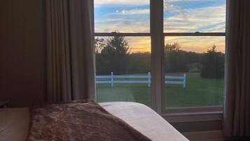 4 bedrooms, desk, iron/ironing board, travel crib