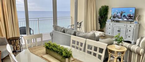 Smart TV, DVD player, foosball, table tennis