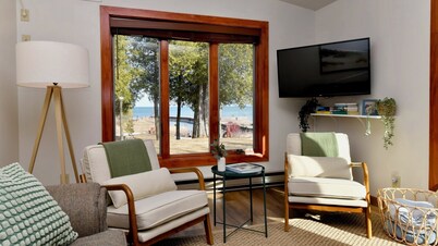 Newly updated Lake Michigan Waterfront with pier for boats! Room for trailer!