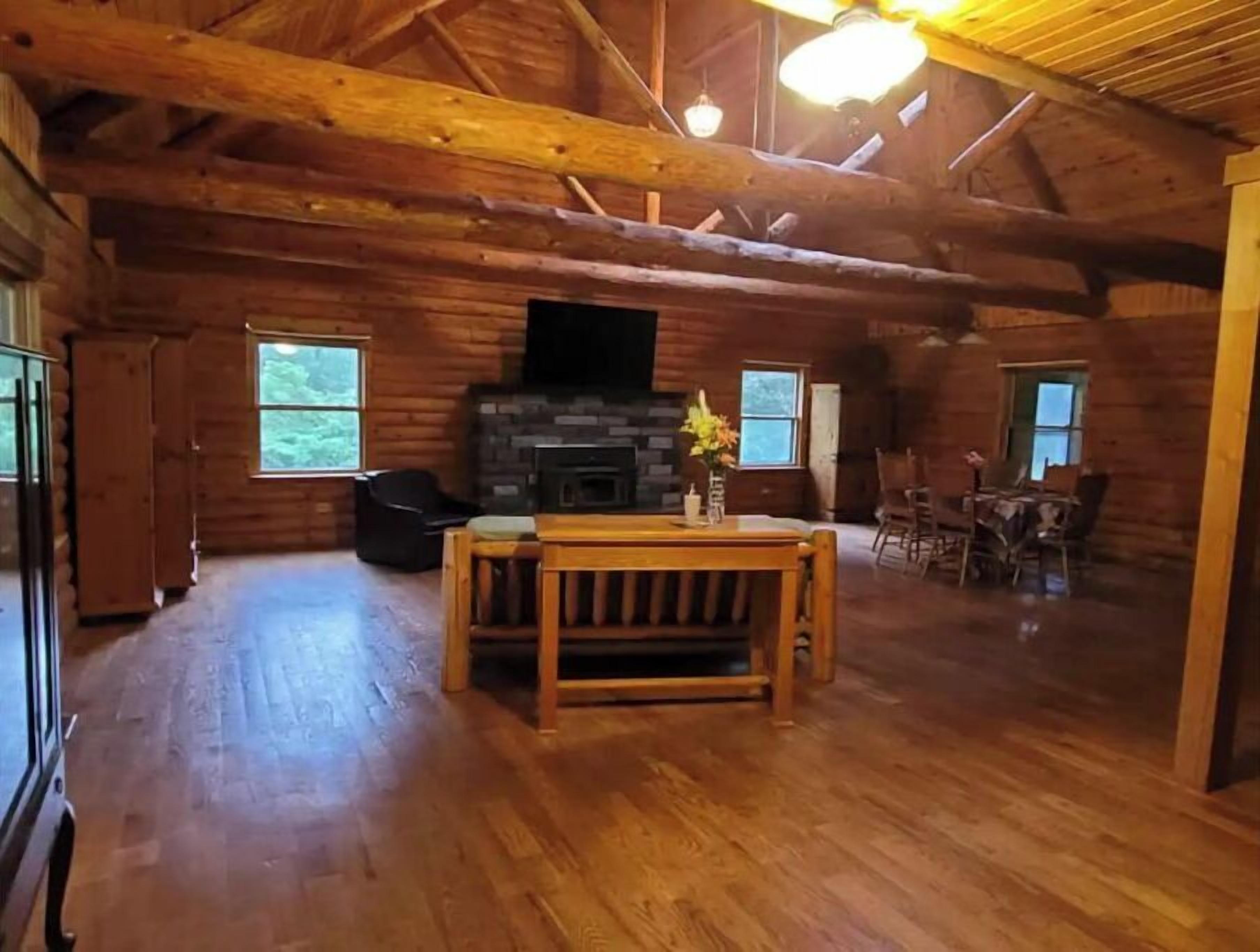 Televisor intel·ligent, llar de foc, reproductor de DVD i llibres 