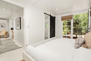 1 bedroom, desk, iron/ironing board, travel cot
