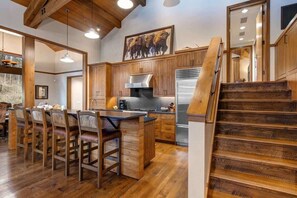 Fridge, microwave, oven, stovetop - Abode at Fox Run, luxury Granite Ridge ski home (Teton Village)