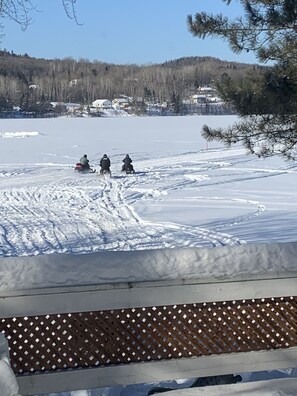 55-inch flat-screen TV with satellite channels, TV