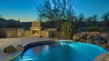 A heated pool