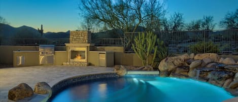 A heated pool